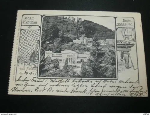 Bad Harzburg - Kurhaus , 1903 , Tennis , Billiard , alte Ansichtskarte , AK , CPA !