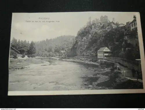 Passau - an der Ilz mit Burg Ruine , 1910 , alte Ansichtskarte , AK , CPA !