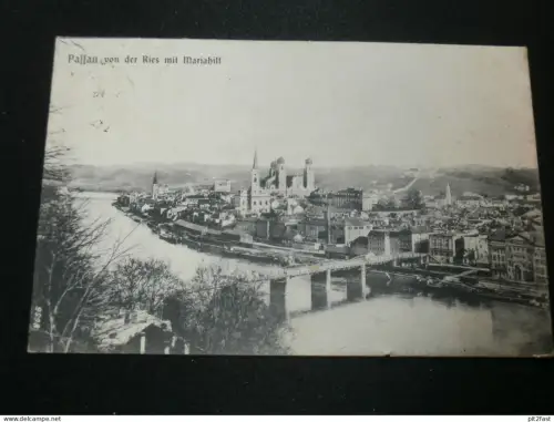 Passau - von der Ries und Mariahilf , 1906 , alte Ansichtskarte , AK , CPA !