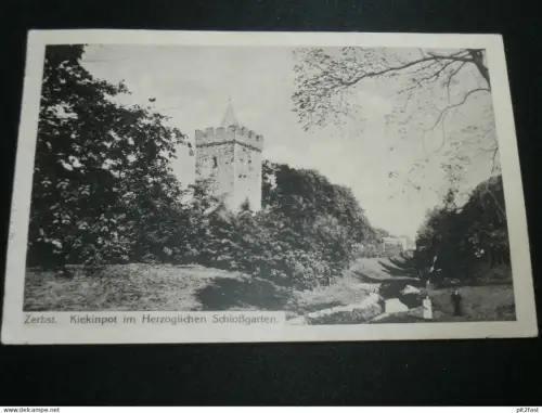 Zerbst - Kieckinpot mit Schlossgarten , 1917 , alte Ansichtskarte , AK , CPA !