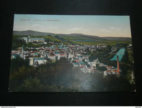 Rudolstadt - Panorama von der Justinenhöhe , 1915 , alte Ansichtskarte , AK , CPA !