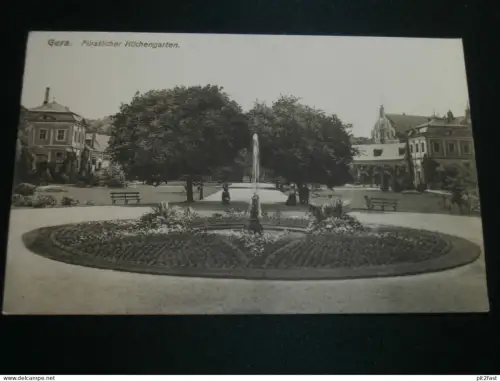 Gera - fürstlicher Küchengarten , 1915 , Feldpost , alte Ansichtskarte , AK , CPA !
