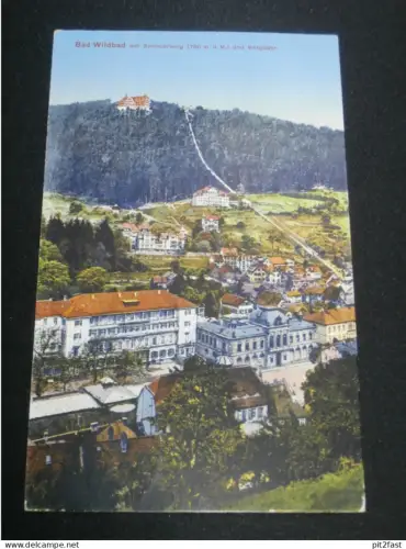 Bad Wildbad - Sommerberg mit Bergbahn , ca. 1920 , Calw ,  alte Ansichtskarte , AK , CPA !!