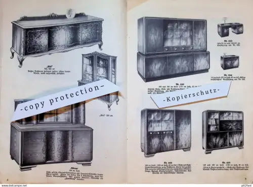 Möbel - Katalog 1938/39 - Friedrich Flamme in Bremen , Hamburg und Hannover , Prospekt , Reklame / Werbung !!