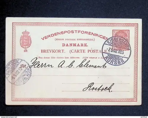 A. Clements in Rostock , 1902 , Superphosphat-Fabrik København / Kopenhagen , Damm , Knochenmehl , alte Karte !!