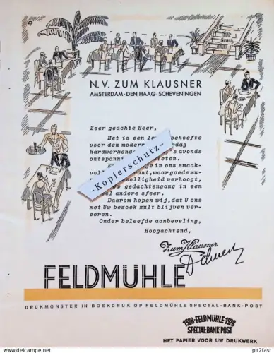 Feldmühle Stettin , 1528 - Special-Bank-Post , Pommern , Reklame / Werbung , Buchdruck , Druckerei , Papierfabrik !!