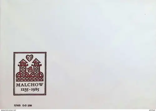 alter Briefumschlag - Malchow i. Mecklenburg - Jubiläum 1235 - 1985 , Post !!
