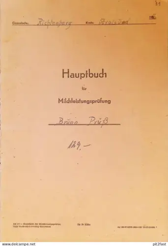 Milchleistungsprüfung - Richtenberg b. Stralsund - 1966 - Bruno Prüß in Papenhagen , Zucht , Kühe , Milch , Viehzucht !!