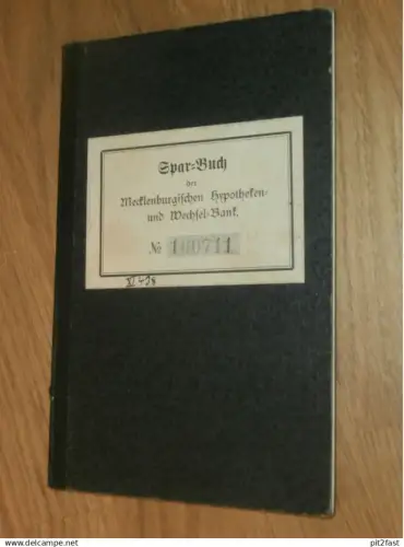 altes Sparbuch Ludwigslust , 1910 - 1914 , Louise Hinrichs in Ludwigslust i. Mecklenburg , Sparkasse , Bank
