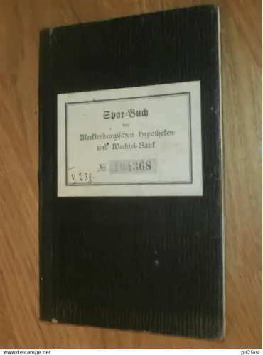altes Sparbuch Ludwigslust , 1913 - 1917 , Johannes Hinrichs in Ludwigslust i. Mecklenburg , Sparkasse , Bank