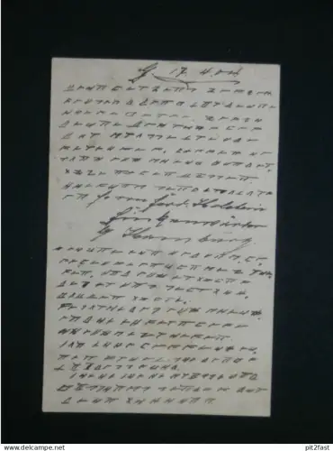 alte AK - Steno / Geheimschrift , 1904 , Betty Krogmann in Malchin , Güstrow i. Mecklenburg !!