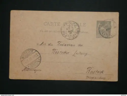 Rostocker Zeitung , 1891 , Rostock i. Mecklenburg , Max Ahlschier in Paris , Moltke !!