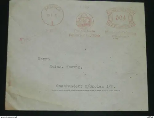 Kautabak - Rostock i. Mecklenburg , 1931 , H. Wodrig in Stubbendorf , Post Gnoien , Ganzsache !!!