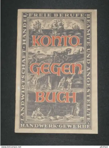 blanko Sparbuch / Kontogegenbuch , 1937 , Handwerk , Gewerbe , Landwirtschaft , Bank , Sparkasse , Beamte !!