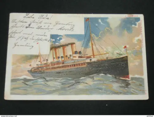 Schnelldampfer Columbia , 1901 , Schiff , Schiffe , Dampfer , Marine , alte Ansichtskarte , AK , CPA