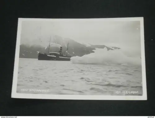 Spitzbergen , 1912 , Eisbrecher , Schiff , Schiffe , Dampfer , Marine , alte Ansichtskarte , AK , CPA  !