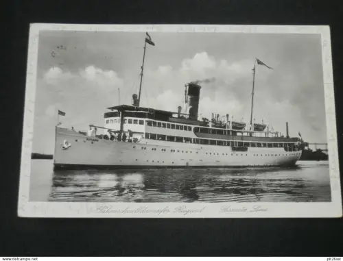 Salon-Schnelldampfer Rugard , 1935 , Allenstein , Schiff , Schiffe , Dampfer , Marine , alte Ansichtskarte , AK , CPA  !