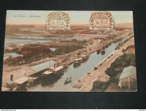 Semarang auf Java , 1913 , Kali Baroe , Indonesien , Indonesia , Ansichtskarte , AK , CPA !!