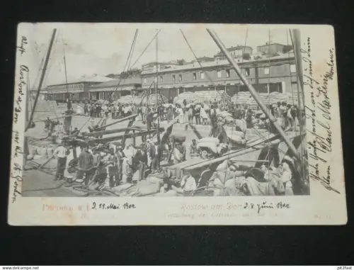Rostow am Don / Росто́в-на-Дону́ - 1902 , Schiff , Fabrik, Hafen , AK , Ansichtskarte , CPA !!