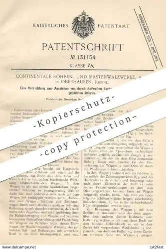 original Patent - Continentale Röhren- u. Mastenwalzwerke AG , Oberhausen , 1901 , Rohr , Rohre | Walze , Metall , Eisen