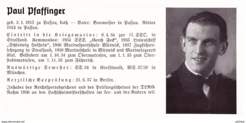 Personalkarte Wehrmacht - Paul Pfaffinger in Passau und Fritz Piltz in Krefeld , Berlin , NSDAP , Arzt !!!