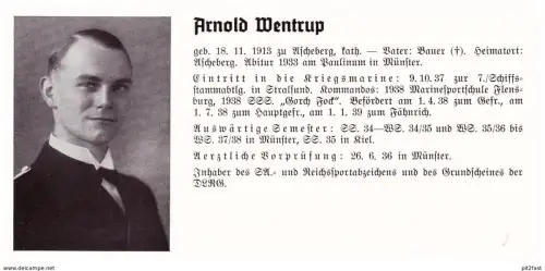 Personalkarte Wehrmacht - Arnold Wentrup / Ascheberg und Horst Weber / Leipzig , Münster , NSDAP , Arzt !!!