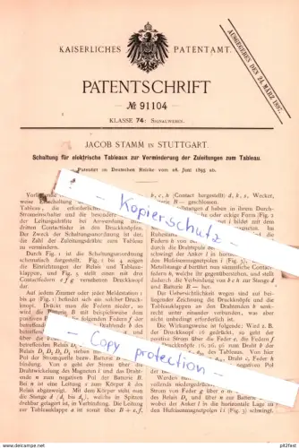 original Patent - Jacob Stamm in Stuttgart , Signalwesen !!!