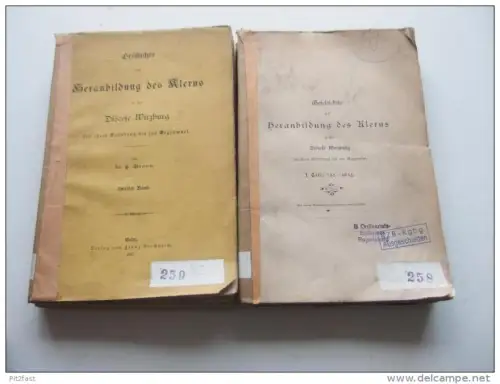 Geschichte der Heranbildung des Klerus in der Diöcese Wirzburg / Würzburg  2 Bände , 1897  , SEHR RAR !!!