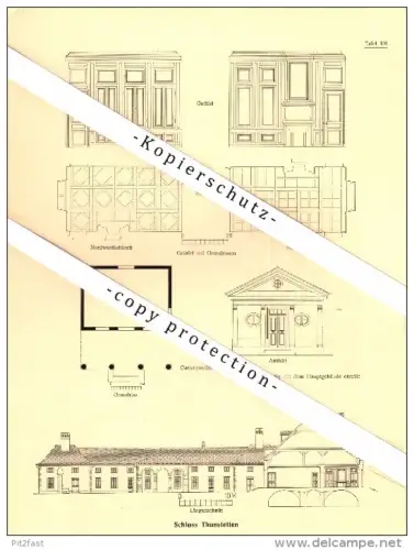 Photographien / Ansichten , 1922 , Schloss Thunstetten , Prospekt , Architektur , Fotos !!!