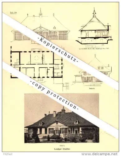 Photographien / Ansichten , 1922 , Landgut Ursellen und Thunstetten , Prospekt , Architektur , Fotos !!!