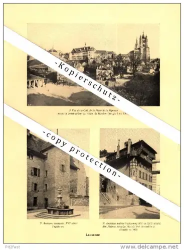 Photographien / Ansichten , 1925 , Lausanne , Prospekt , Architektur , Fotos !!!