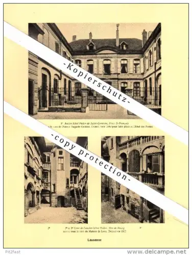 Photographien / Ansichten , 1925 , Lausanne , Hotel , Prospekt , Architektur , Fotos !!!