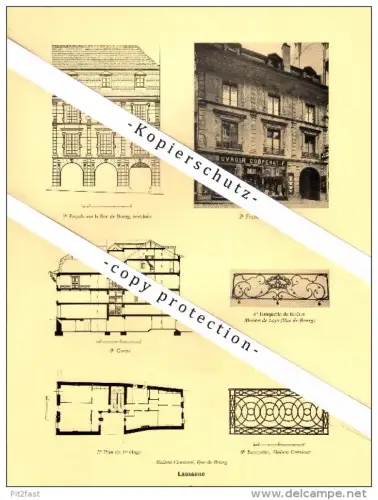 Photographien / Ansichten , 1925 , Lausanne , Ancien Hospital , Prospekt , Architektur , Fotos !!!