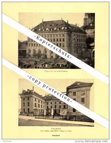 Photographien / Ansichten , 1925 , Lausanne , Ancien Hospital , Pavillon , Prospekt , Architektur , Fotos !!!
