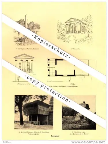 Photographien / Ansichten , 1925 , Lausanne , Pavillon , Prospekt , Architektur , Fotos !!!