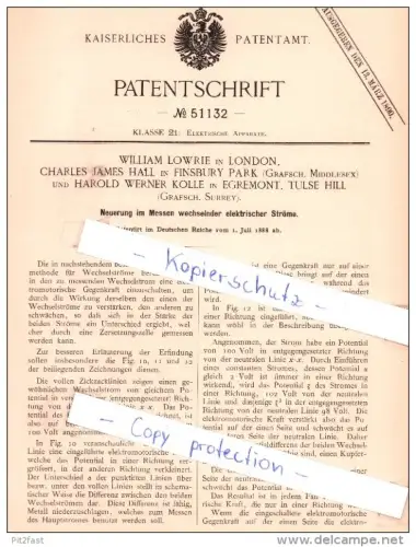 Original Patent - W. Lowrie in London in Finsbury and H. Kolle in Egremont , Tulse Hill  , 1888 !!!