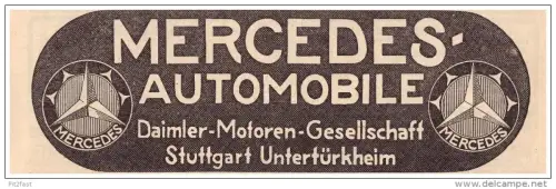 original Werbung - 1916 - Mercedes , Daimler in Stuttgart , Automobile !!!