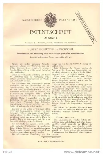 original Patent - Hubert Kreutziger in Eschwege , 1889 ,mehrfarbiger Grundanstrich , Farbe , Maler , Malerei , Druckerei