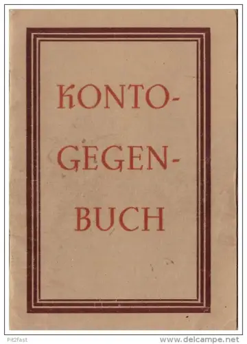 Konto - Gegenbuch , Ostritz 1950 , Sparkasse , Bank für Handwerk , Emil Kurze , Geld , Sparbuch , Görlitz !!!