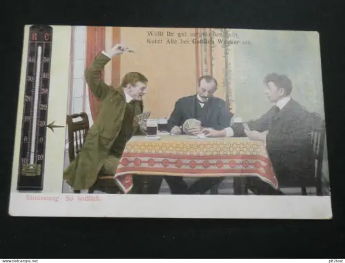 Gasthaus zum Reichsadler in Wickede-Asseln , ca. 1910 , Dortmund , Gottlieb Wenker , Skat , Ansichtskarte ,  AK , CPA !!