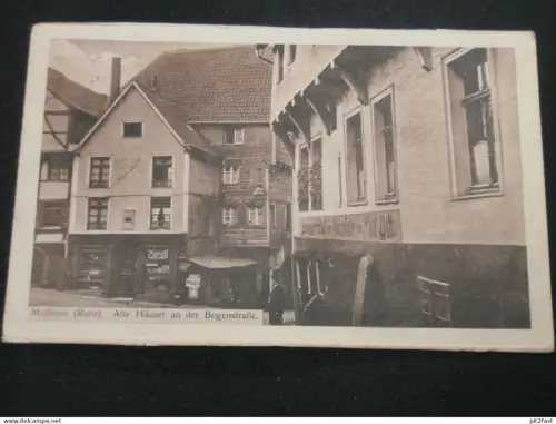 Mülheim a.d. Ruhr , 1913 , alte Häuser an der Bogenstrasse , Ansichtskarte ,  AK , CPA !!
