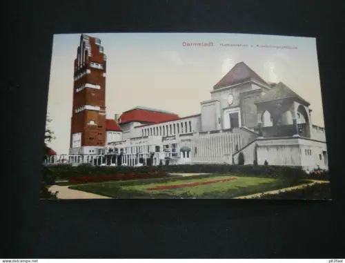 Darmstadt - Hochzeitsturm und Ausstellung , 1916 , Ansichtskarte ,  AK , CPA !!