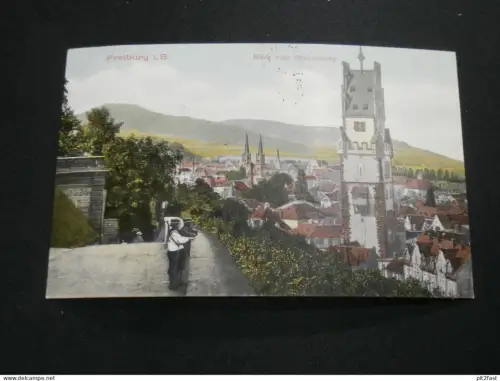 Freiburg i. Breisgau , 1909 , Blick vom Schlossberg , Panorama , Ansichtskarte ,  AK , CPA !!