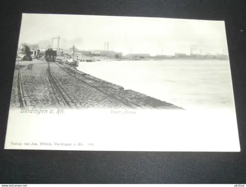Uerdingen b. Krefeld  - Werftanlage , ca. 1910 , Eisenbahn , Krananlagen , Ansichtskarte ,  AK , CPA !!