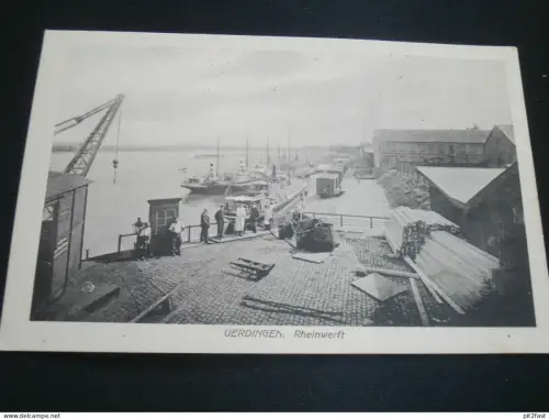 Uerdingen b. Krefeld  - Rheinwerft , ca. 1910 , Eisenbahn , Krananlagen , Ansichtskarte ,  AK , CPA !!