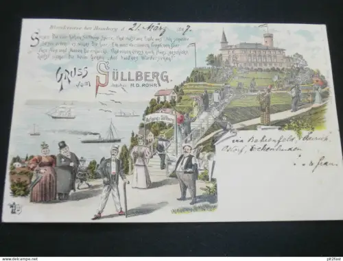 Süllberg - Blankenese b. Hamburg , 1897 , Litho , Ansichtskarte ,  AK , CPA !!