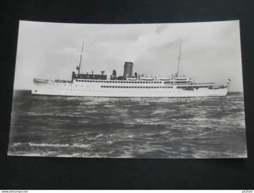Motorschiff " Preußen ", Stettin , ca. 1930 , Dampfer , Schiff , Schiffe , Ansichtskarte , AK , CPA !!