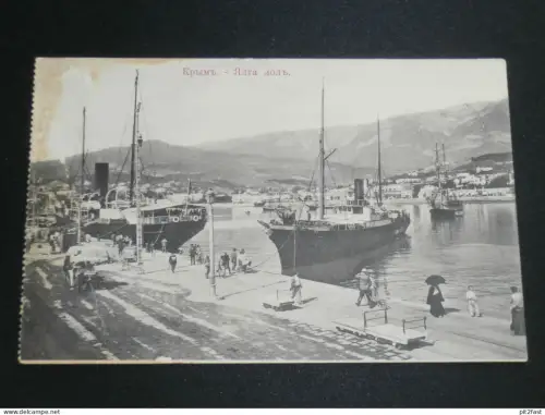 Jalta / Ялта auf der Krim / Крым , ca. 1910 , Ukraine , Hafen , Schiff , Schiffe , Ansichtskarte , AK , CPA !!