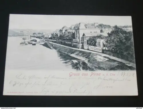 Pirna a. Elbe , 1902 , Panorama ,  Ansichtskarte ,  AK , CPA !!