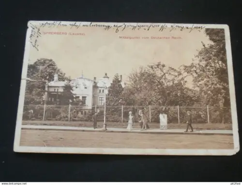Spremberg - Mittelpunkt vom Deutschen Reich , 1927 , Ansichtskarte ,  AK , CPA !!